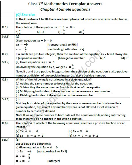 Simple Equations Worksheets | Worksheets